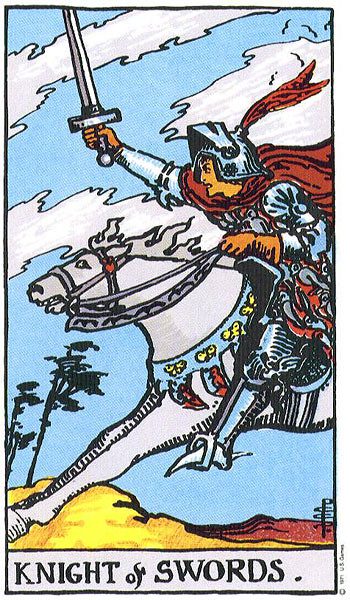 Knight of Swords as Yes or No (Upright & Reversed)