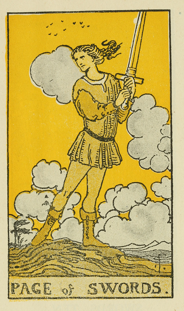 Page of Swords as Feelings (Upright And Reversed)